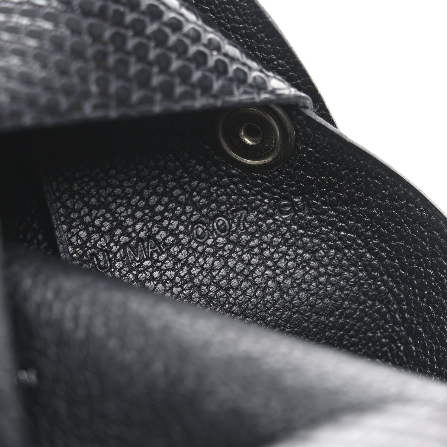 Lizard Calvi Card Case Black