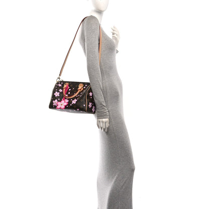 LV X TM Monogram Cherry Blossom Speedy Bandouliere 25 Sakura Brown