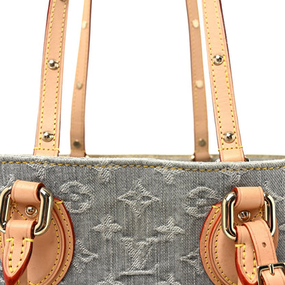 Monogram Denim Onthego MM Washed Gray