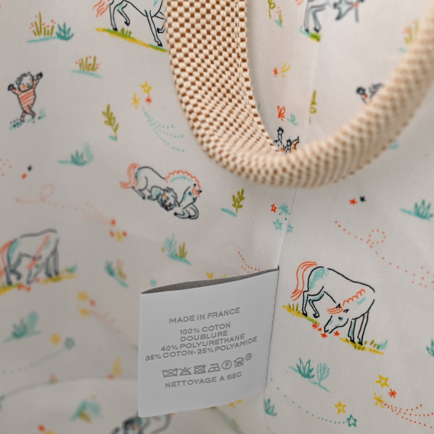 H Canvas Cabriole Nappy Bag Biscuit