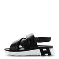 Calfskin Womens Electric Sandals 38.5 Black