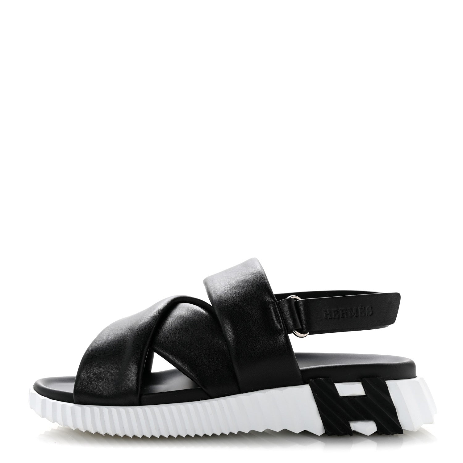 Calfskin Womens Electric Sandals 38.5 Black