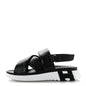 Calfskin Womens Electric Sandals 38.5 Black