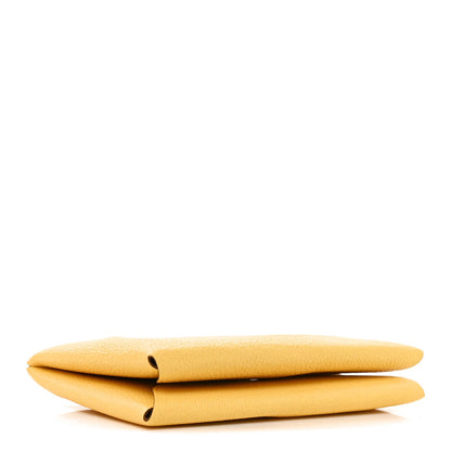 Chevre Mysore Calvi Card Case Jaune Citron