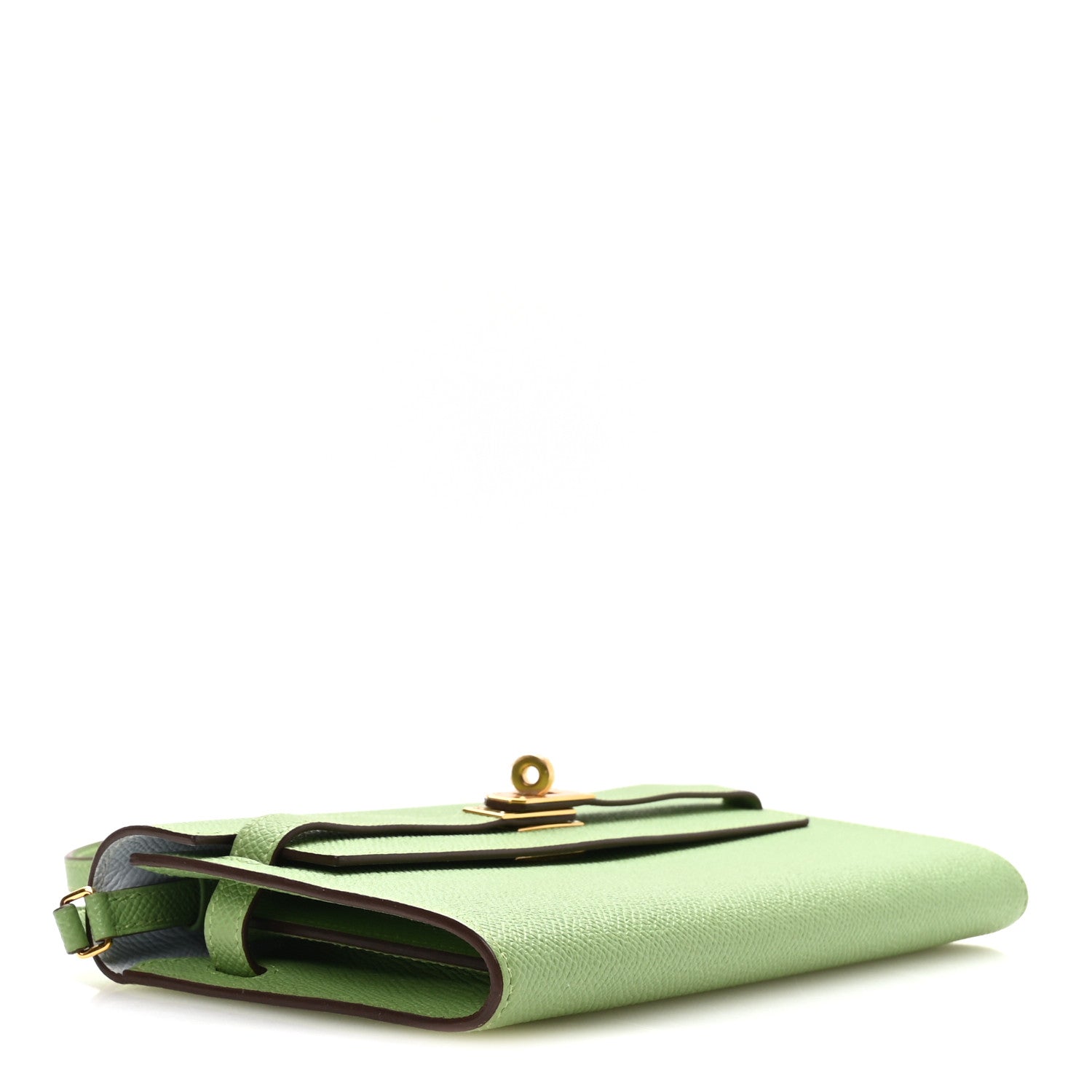 Epsom Verso Kelly Wallet To Go  Vert Criquet Bleu Brume