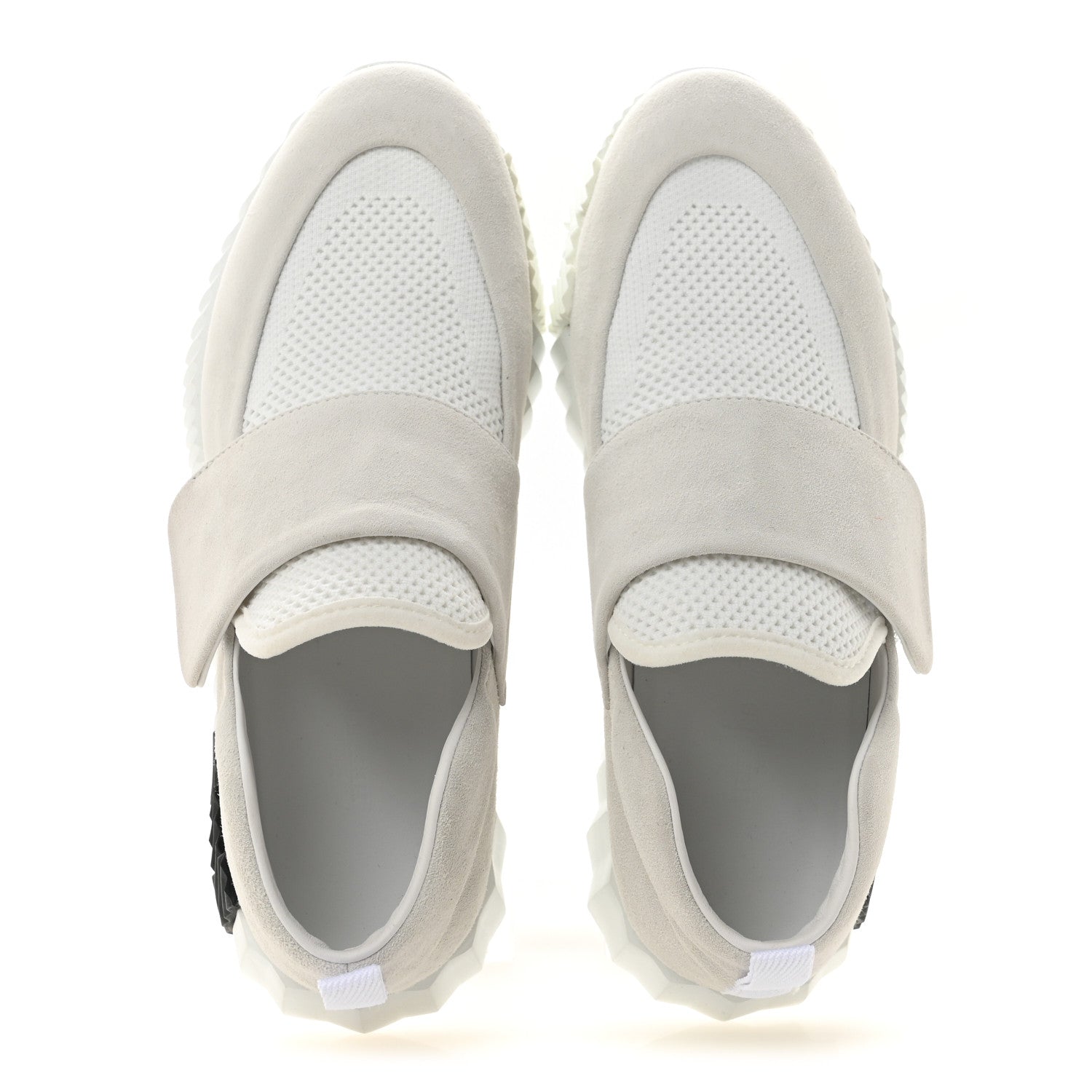 Suede Goatskin Mesh Fabric H Sneakers 38 White