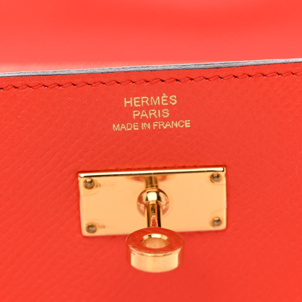 Epsom Kelly Longue Wallet Orange Poppy