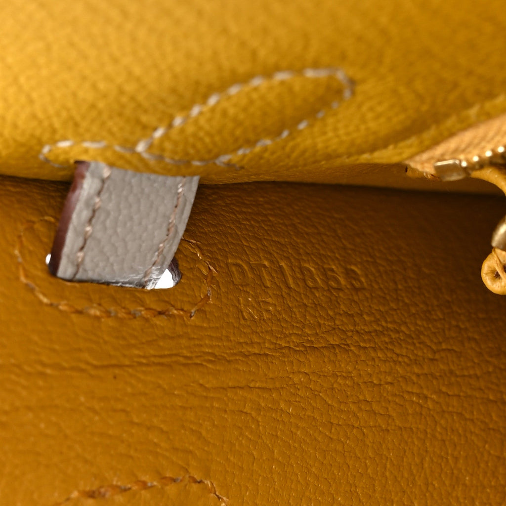 Chevre Mysore Horseshoe Kelly Sellier 25 Jaune Ambre Bleu Glacier