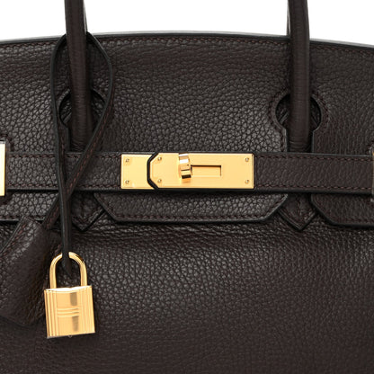 Taurillon Clemence Birkin 30 Chocolate