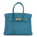 Chevre de Coromandel Birkin 30 Turquoise