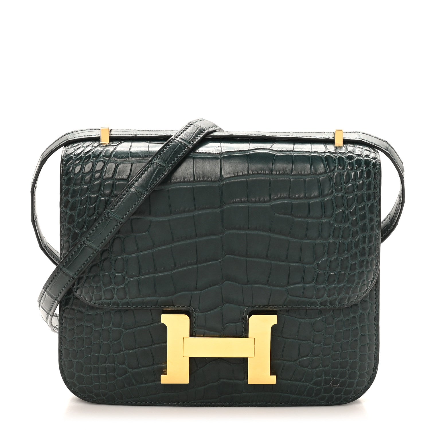 Matte Alligator Constance 18 Vert Cypress