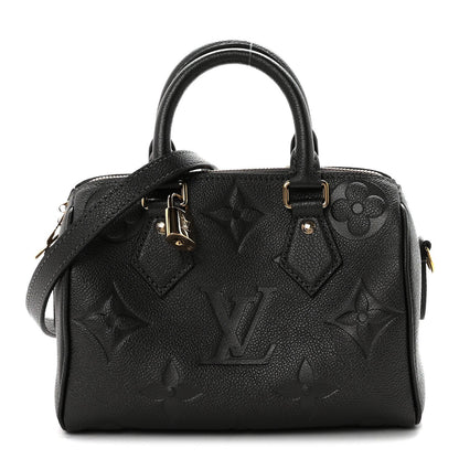 Shimmery Empreinte Monogram Giant Speedy Bandouliere 20  Gun Metal
