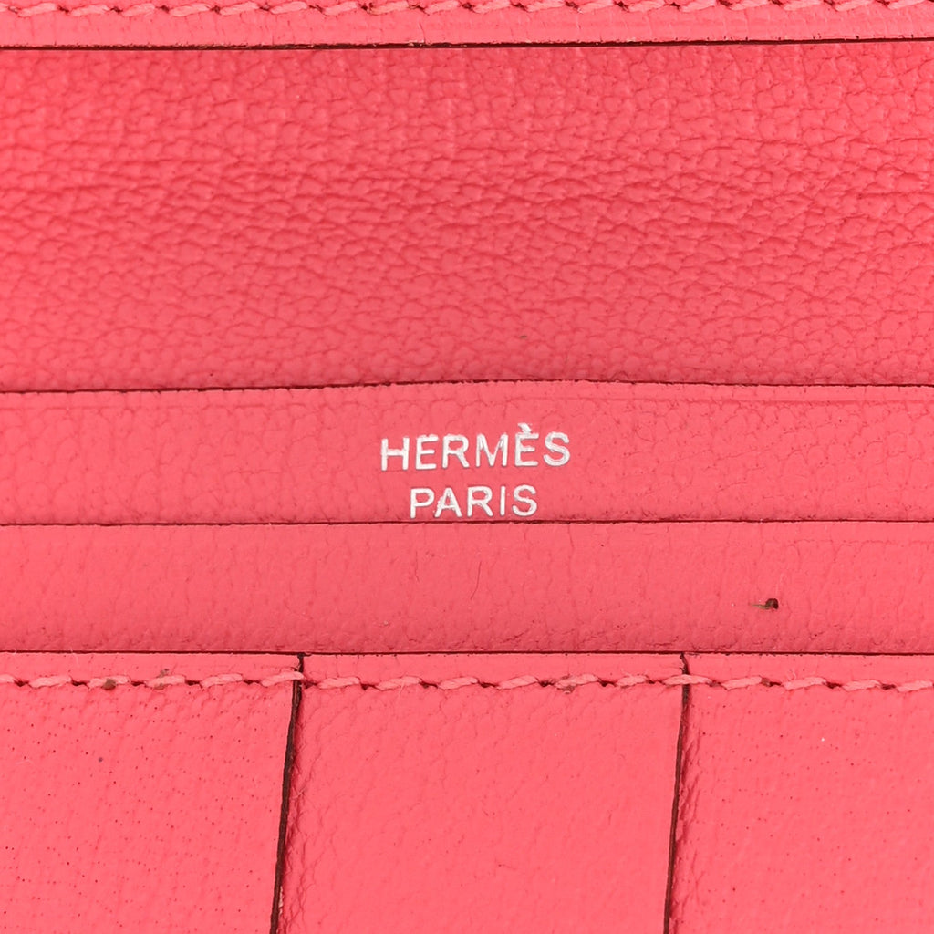 Chèvre Mysore Bearn Gusset Wallet Rose Lipstick