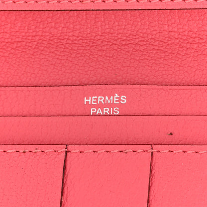Chèvre Mysore Bearn Gusset Wallet Rose Lipstick