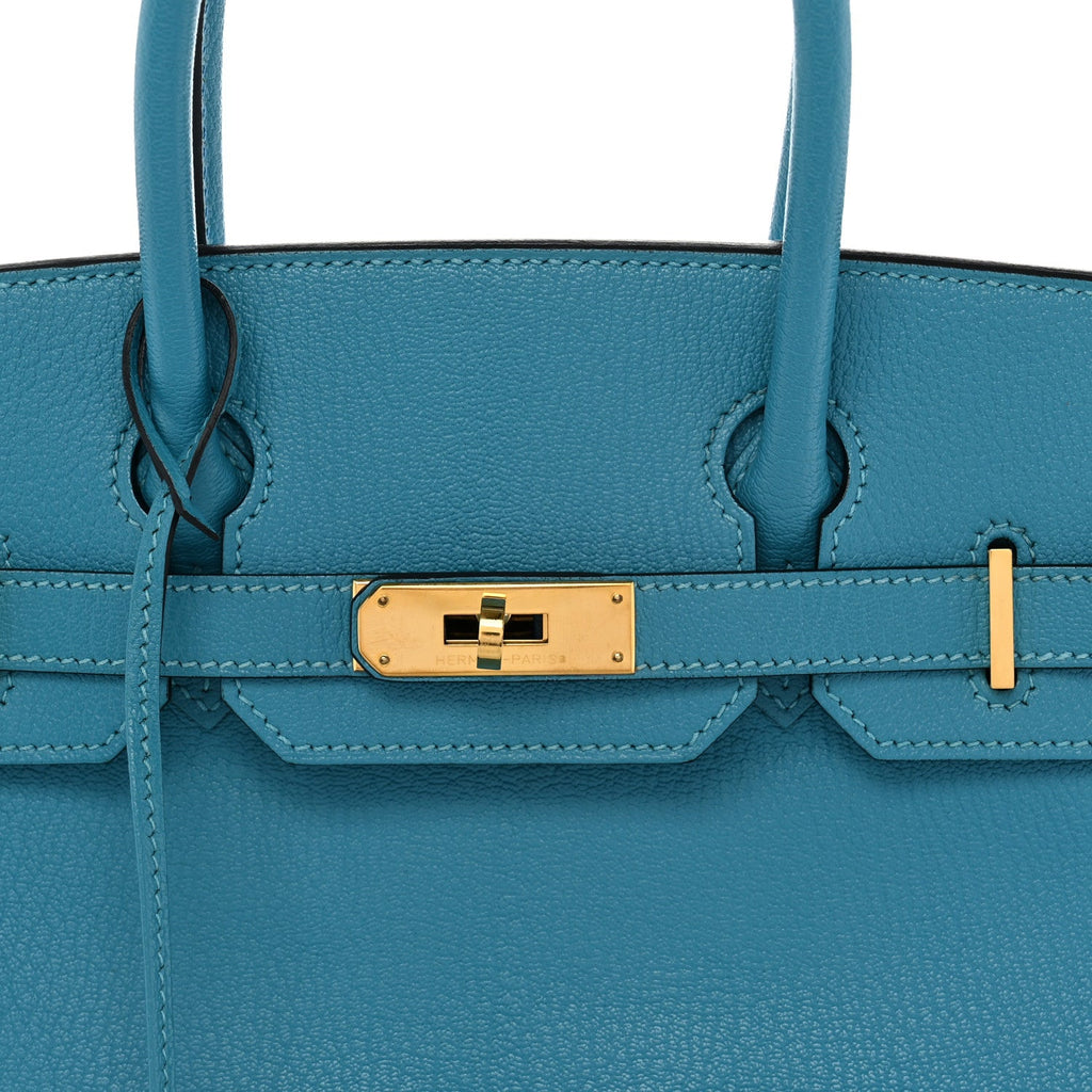 Chevre de Coromandel Birkin 30 Turquoise