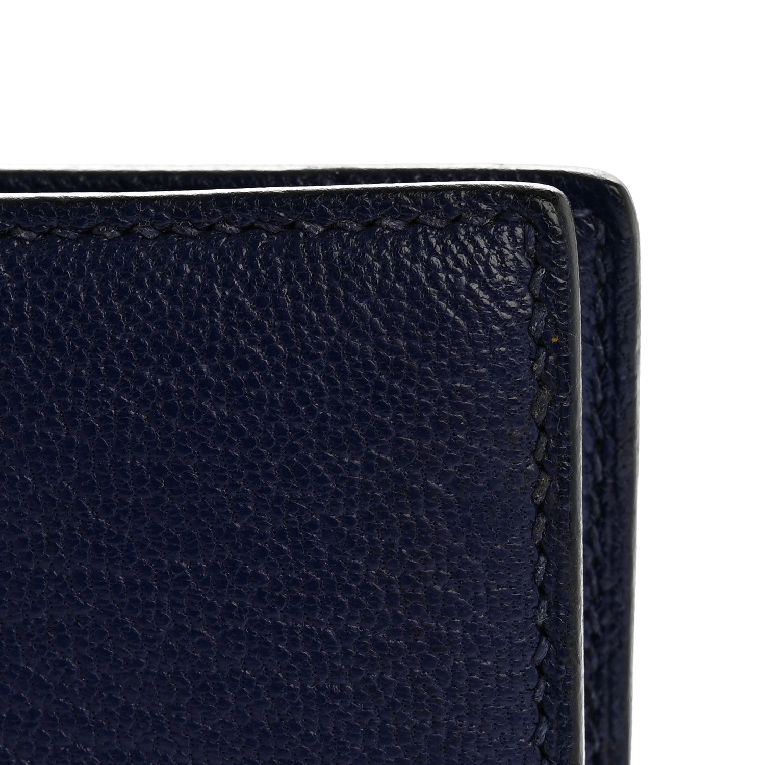 Chevre Mysore Bearn Compact Wallet Bleu Encre