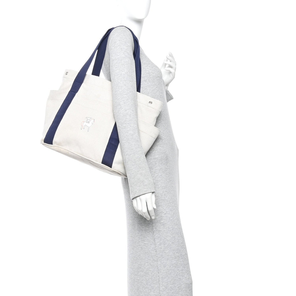 H Canvas Cabriole Nappy Bag Gris Perle