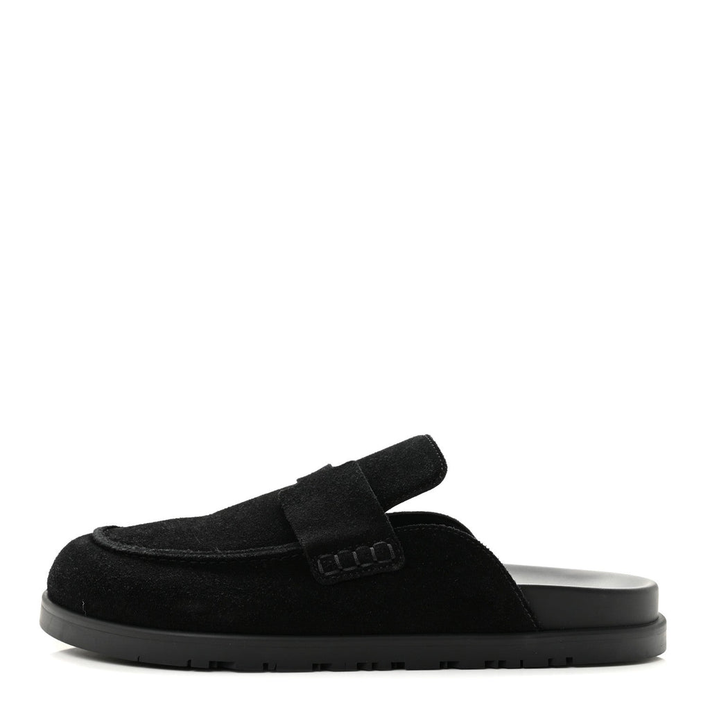 Suede Calfskin Go Mules 40 Black