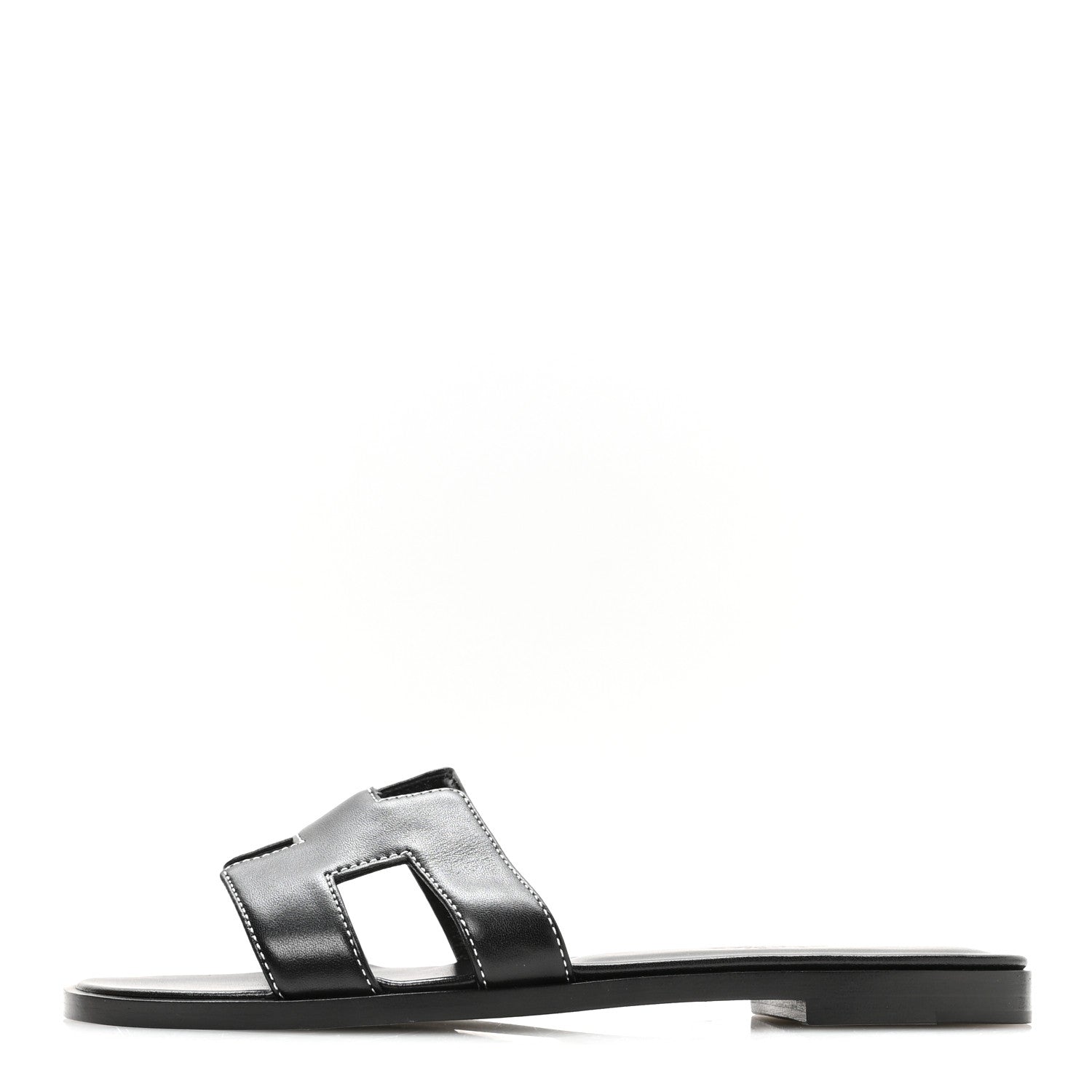 Box Calfskin Oran Sandals 37 Black