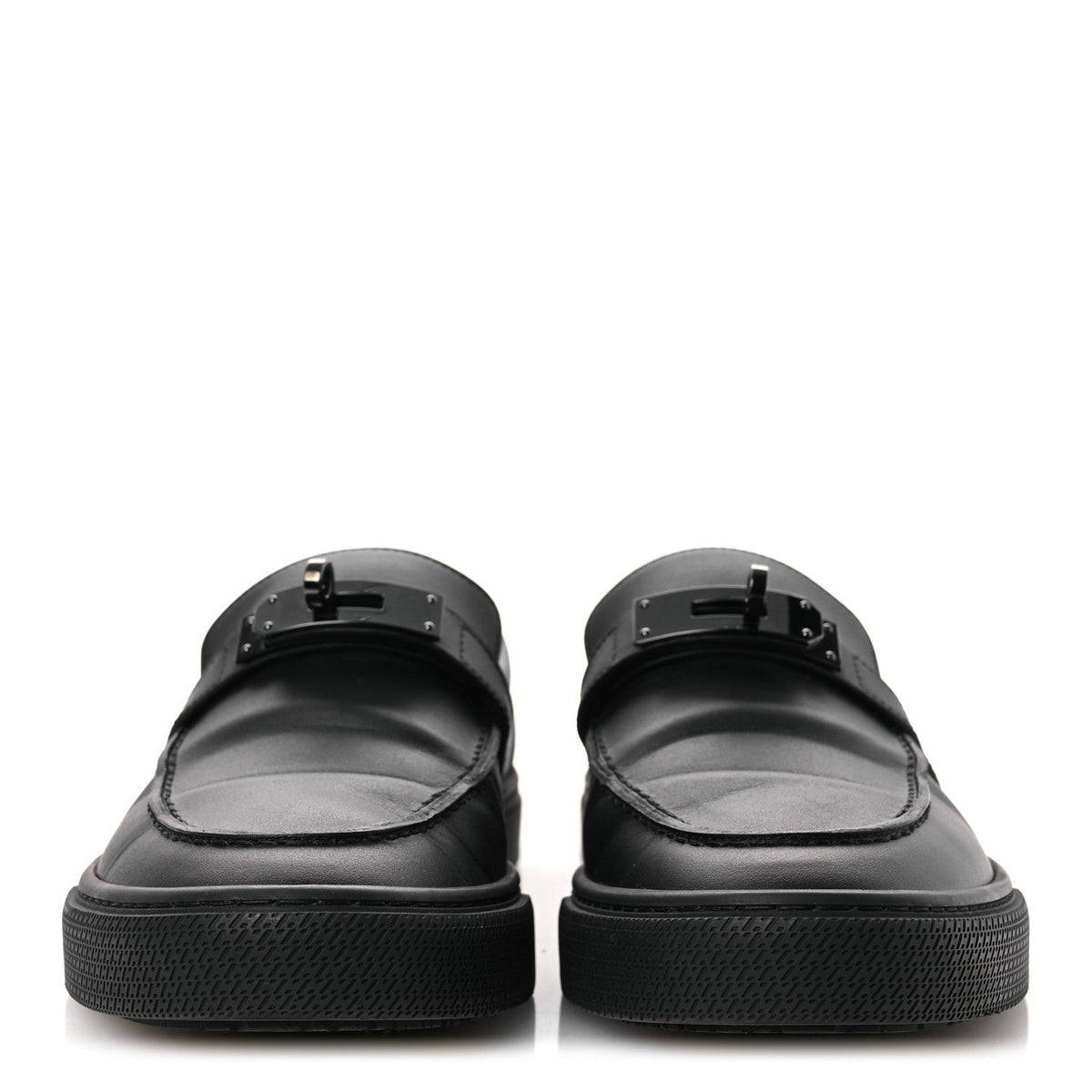 Calfskin Mens Game Slip On Sneakers Black