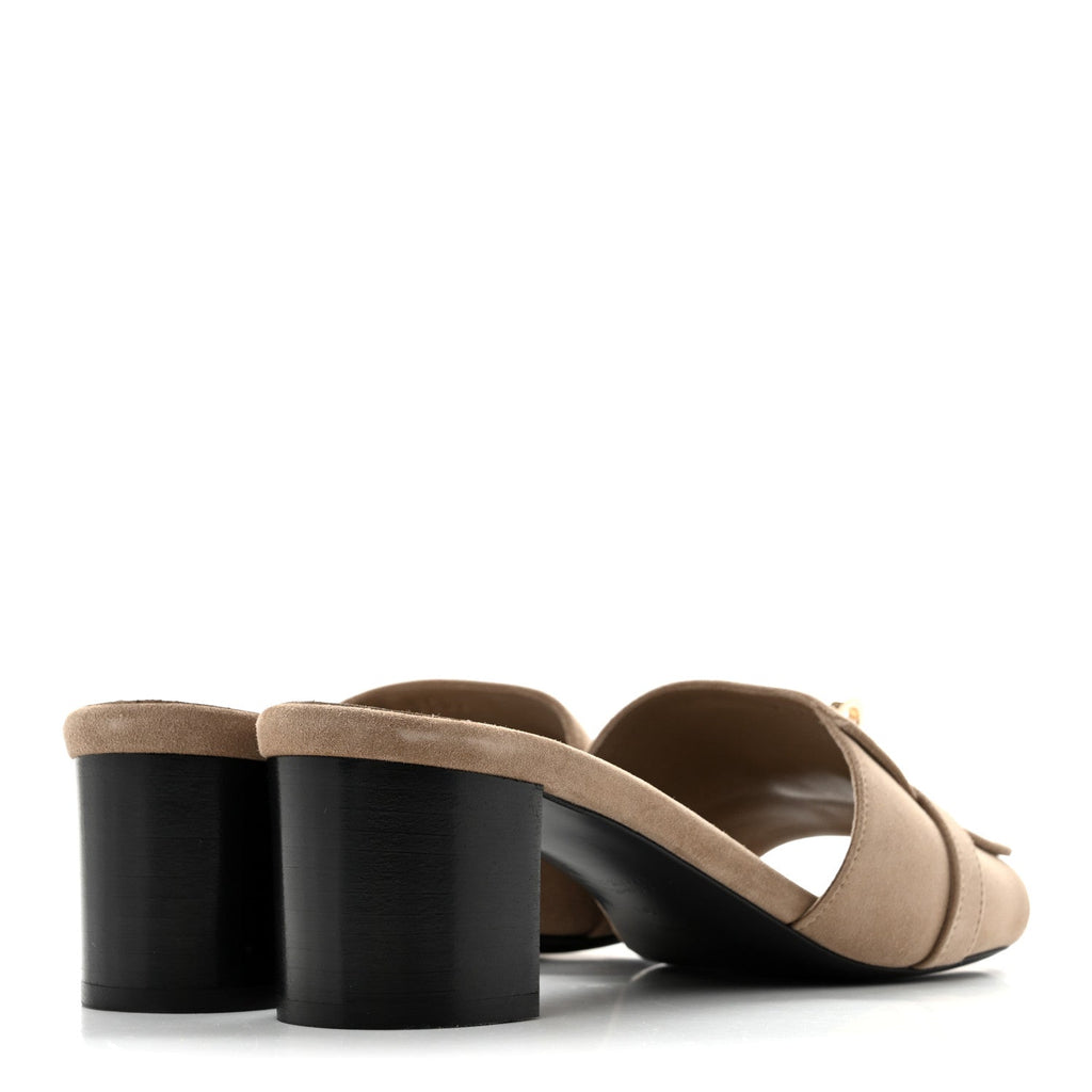 Suede Goatskin Gigi 50 Sandals 40 Beige Sable