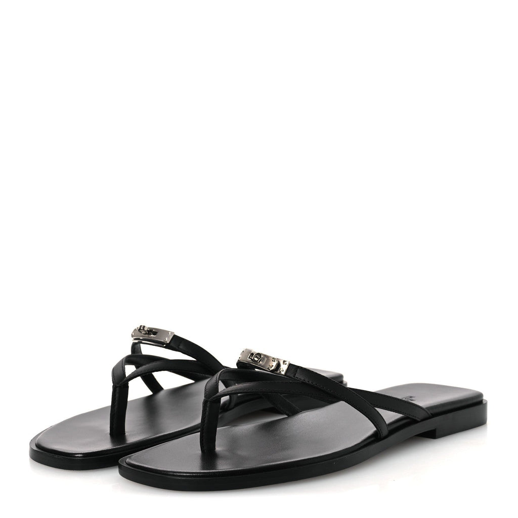 Calfskin Miss Sandals 37 Black