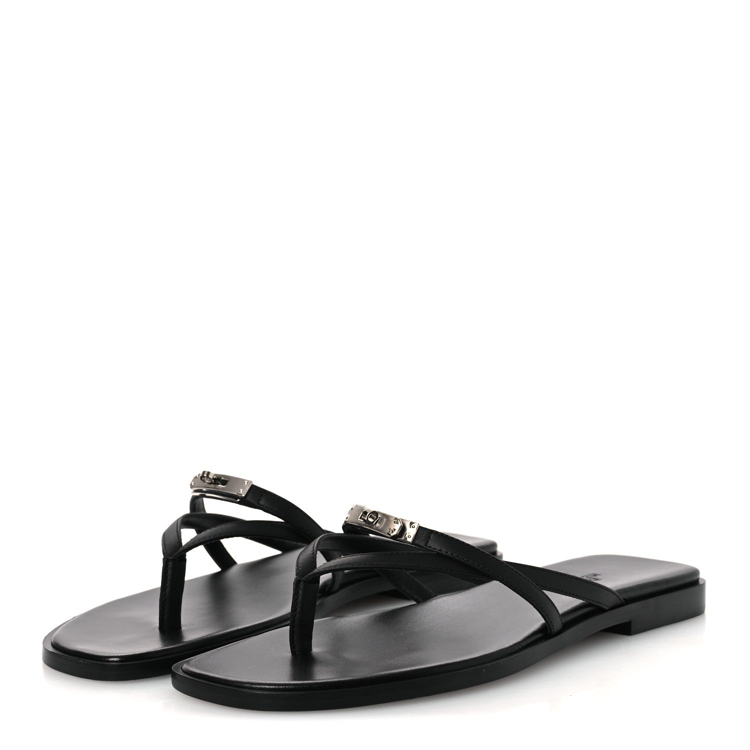 Calfskin Miss Sandals 37 Black