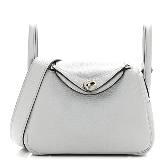 Taurillon Clemence Mini Lindy 20 Bleu Pale