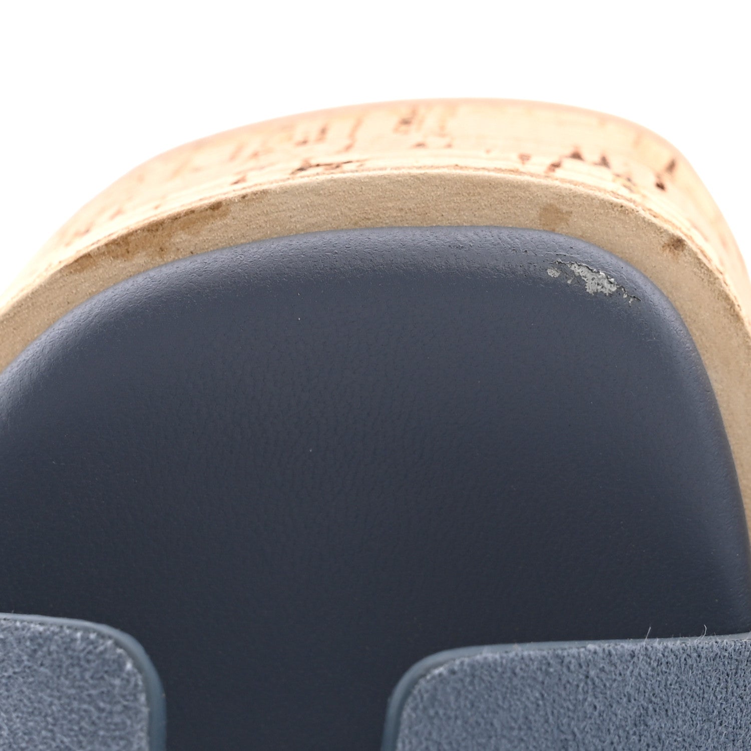 Suede Goatskin Cork Eze 30 Sandals 35 Bleu Grignon