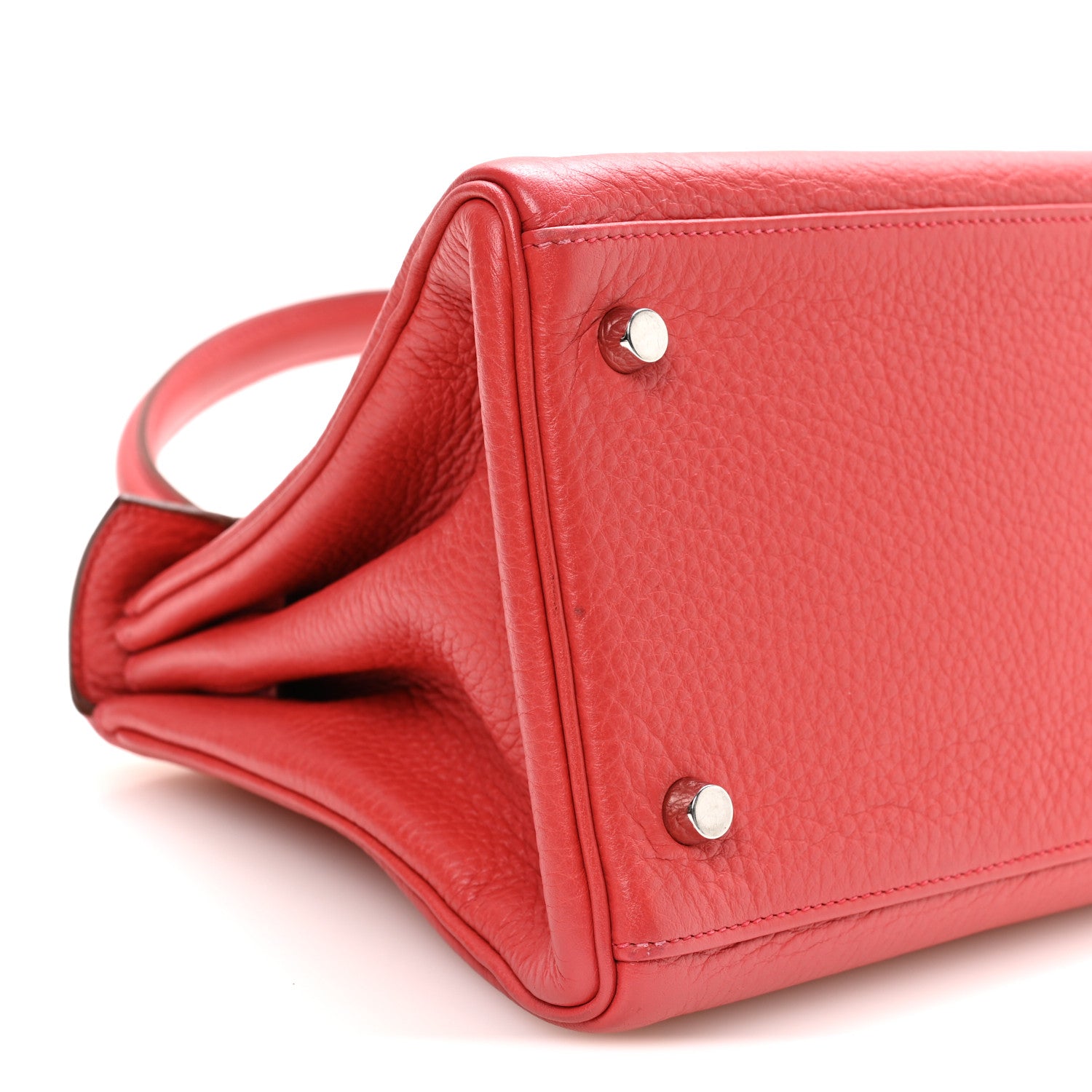 Taurillon Clemence Shoulder Kelly 42 Bougainvillea