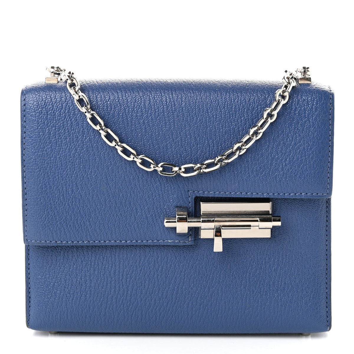Chevre Mysore Mini Verrou Chaine Bag Bleu Agate