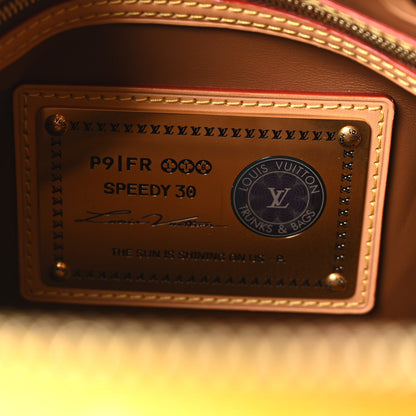Calfskin Monogram Speedy P9 Bandouliere 30 Jaune Mat