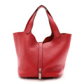 Taurillon Clemence Picotin Lock 22 MM Rouge Casaque