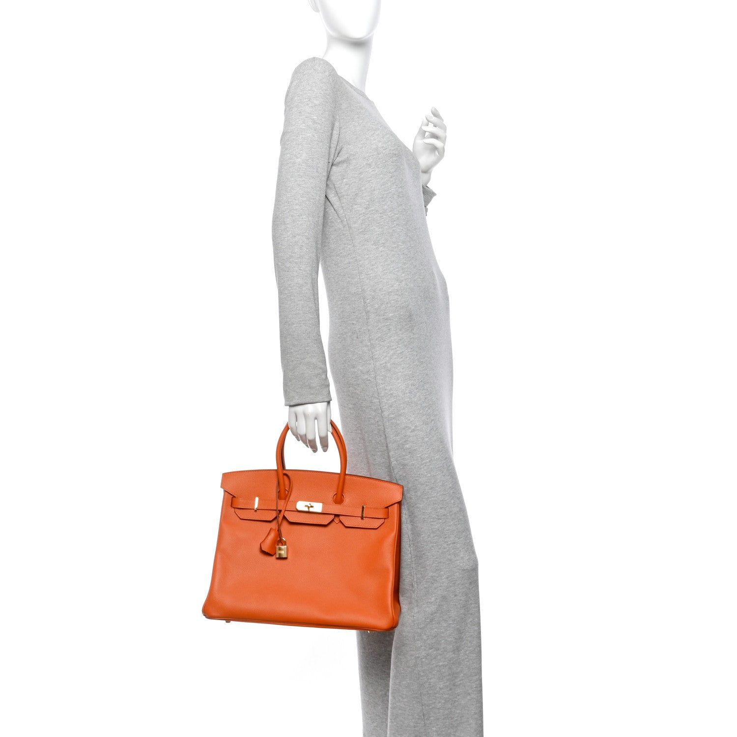 Epsom Birkin 35 Orange