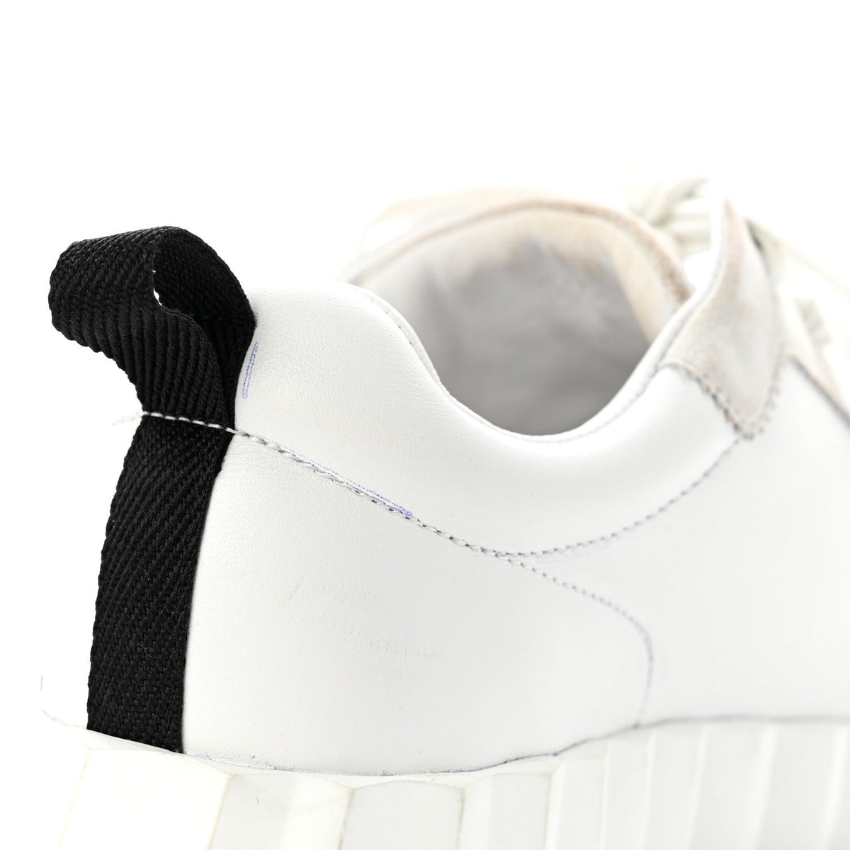 Calfskin Suede Goatskin Bouncing Sneakers White Black