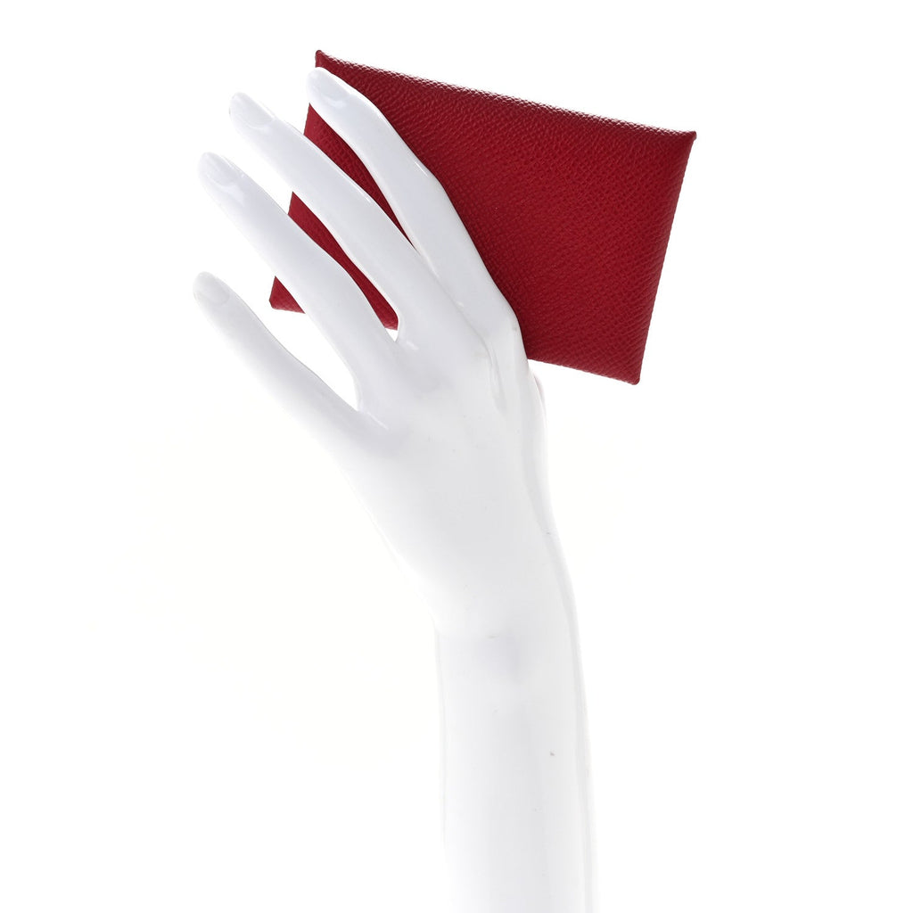 Epsom Calvi Card Case Rubis