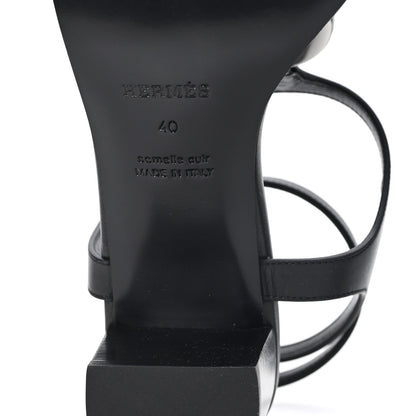 Calfskin Miramar 50 Sandals 40 Black