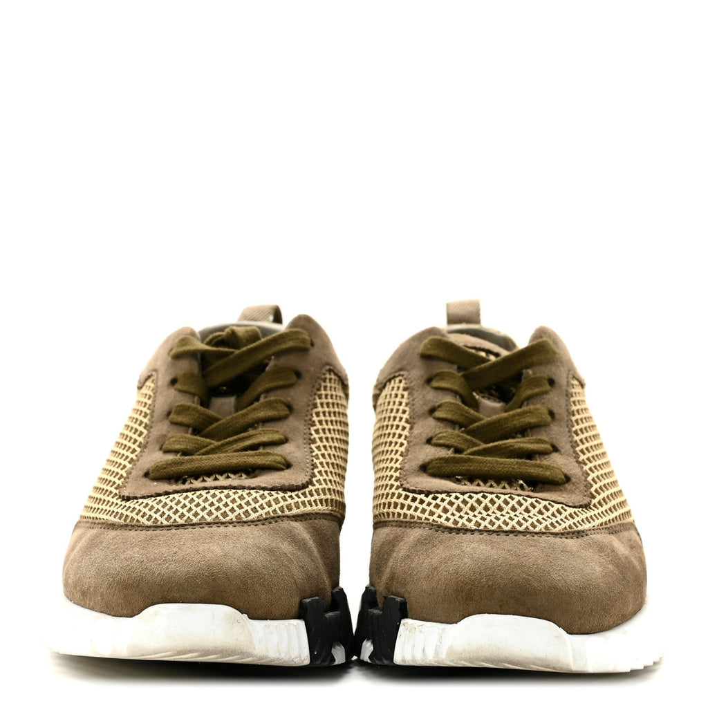 Air Mesh Suede Goatskin Bouncing Sneakers 37 Vert Toundra