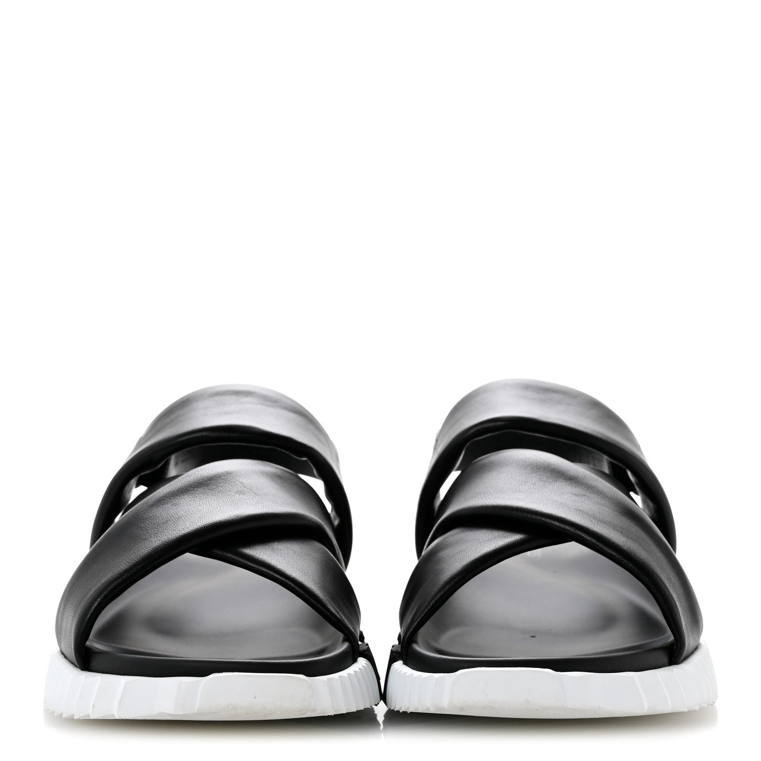 Calfskin Womens Electric Sandals 38.5 Black