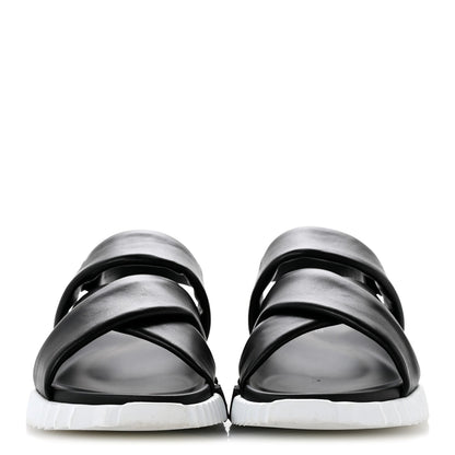 Calfskin Womens Electric Sandals 38.5 Black