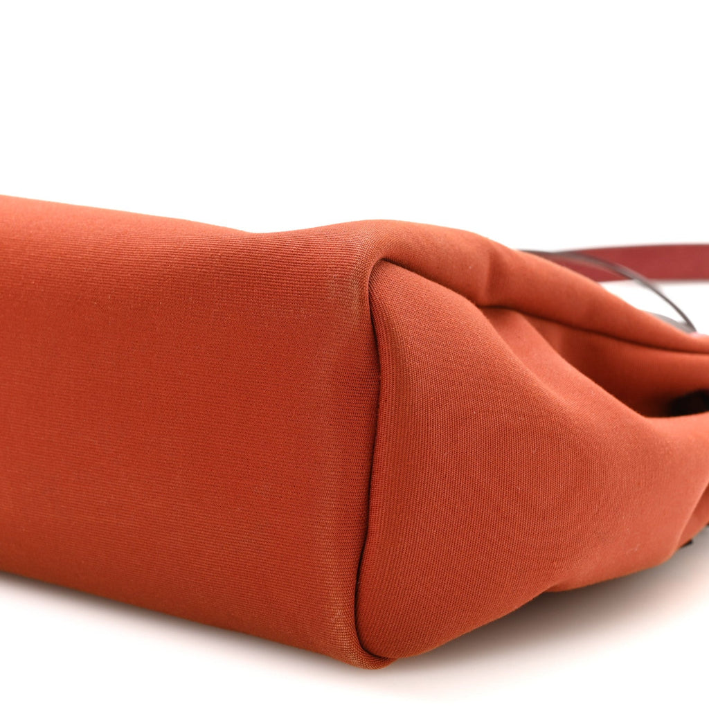 Military Toile Vache Hunter Tri-Color Herbag Zip Retourne 31 PM Rouge H Cuirve Orange Mecano