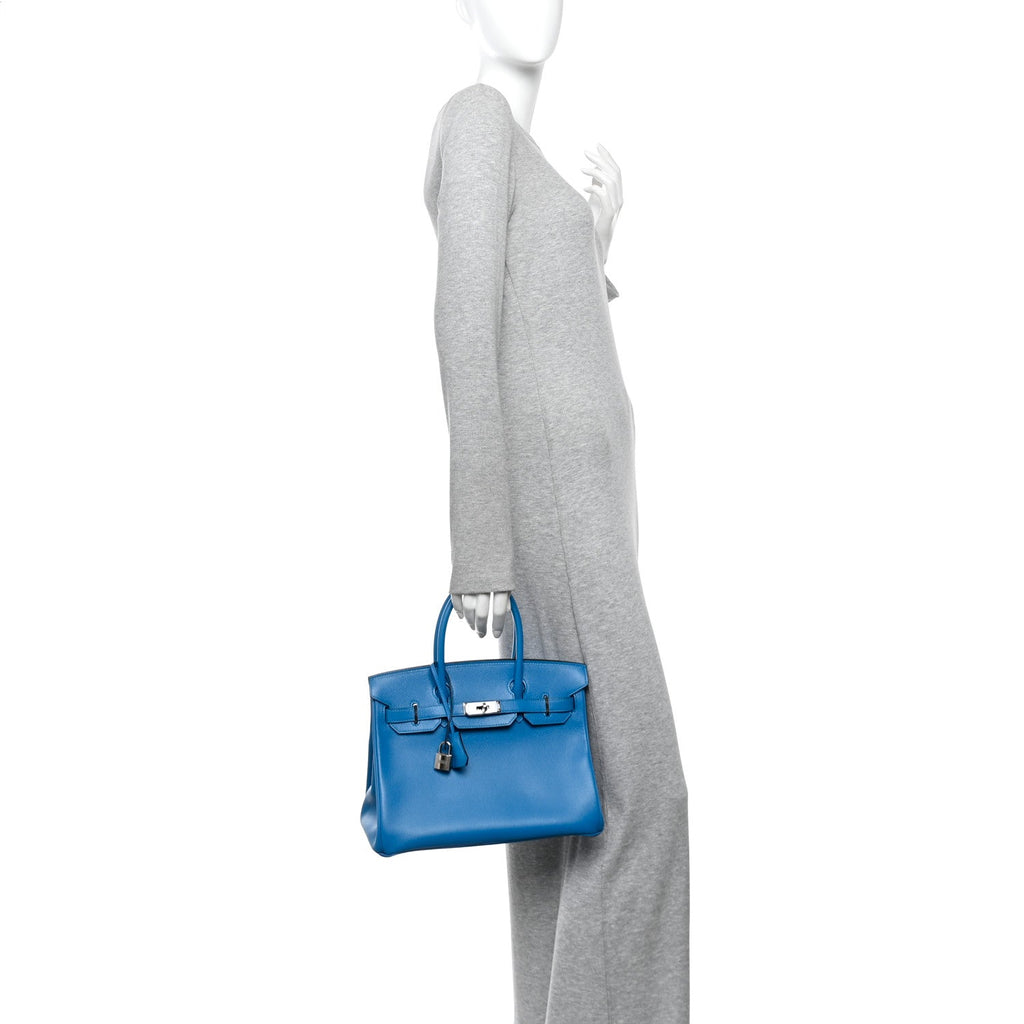Epsom Birkin 30 Bleu Frida