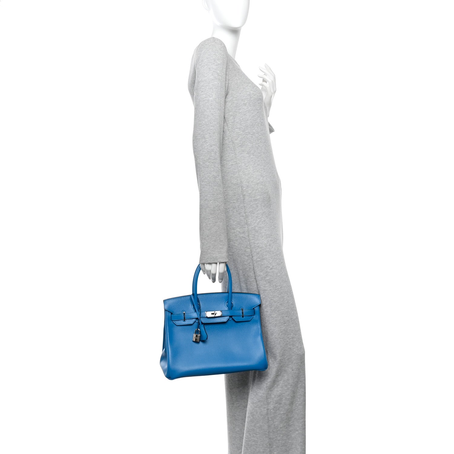 Epsom Birkin 30 Bleu Frida