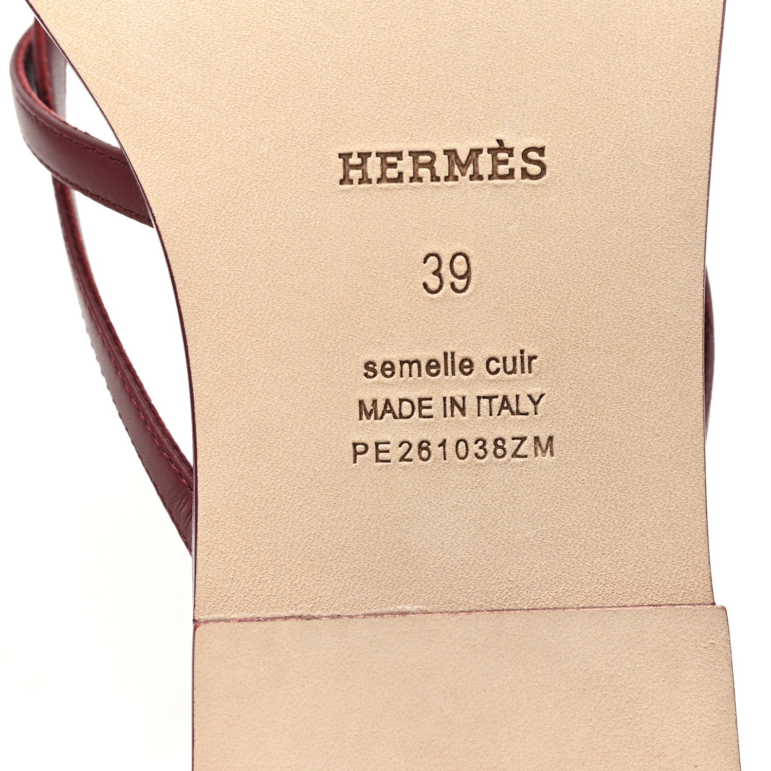 Calfskin Miss Sandals 39 Rouge H