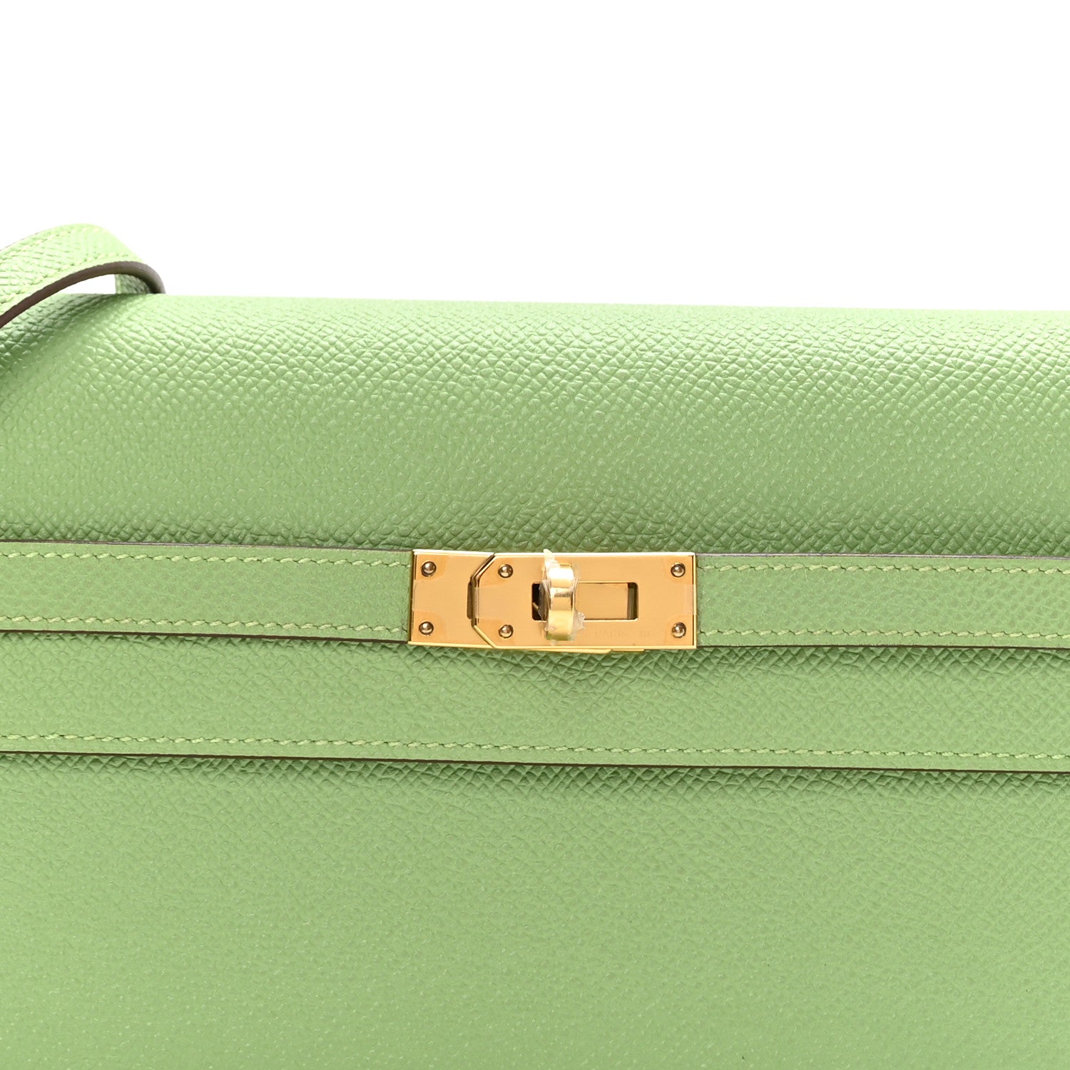 Epsom Verso Kelly Wallet To Go  Vert Criquet Bleu Brume