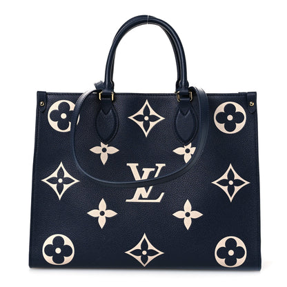 Empreinte Monogram Giant Onthego MM Navy Creme