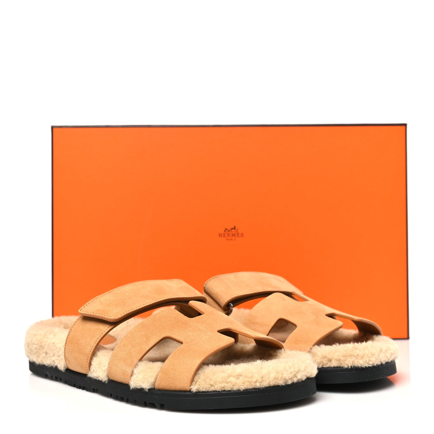 Suede Goatskin Woolskin Womens Chypre Sandals 39 Golden Beige