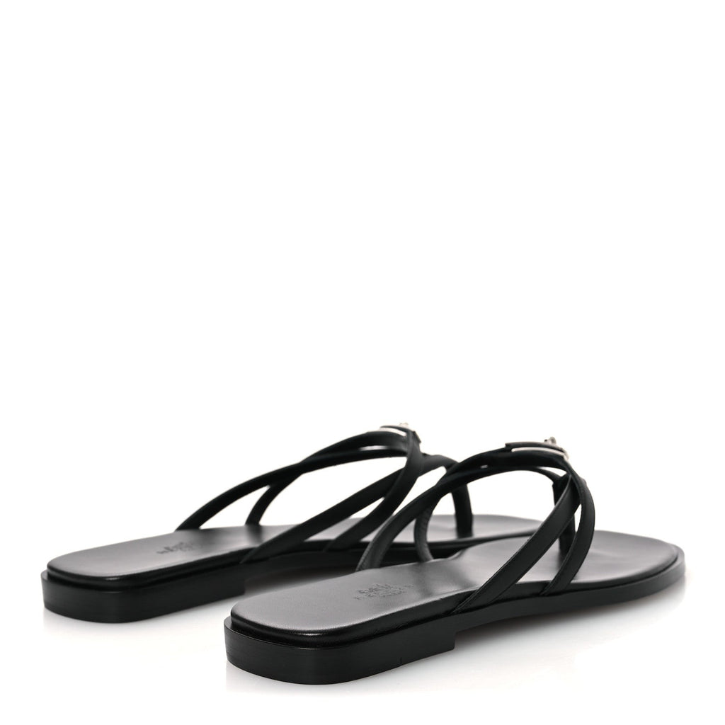 Calfskin Miss Sandals 39 Black