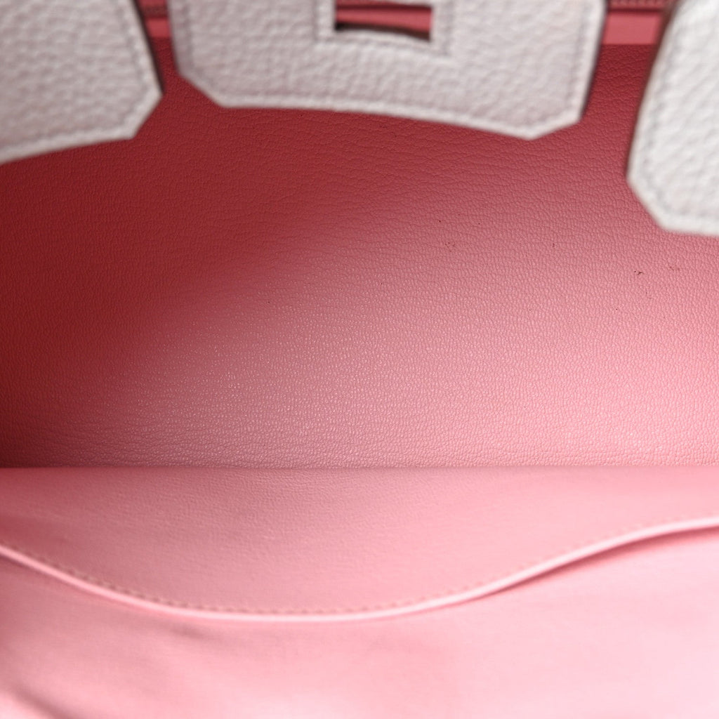 Togo Horseshoe Birkin 25  Bleu Pale Rose Sakura