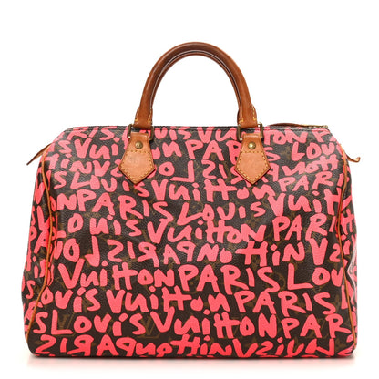 Monogram Graffiti Speedy 30 Fuchsia